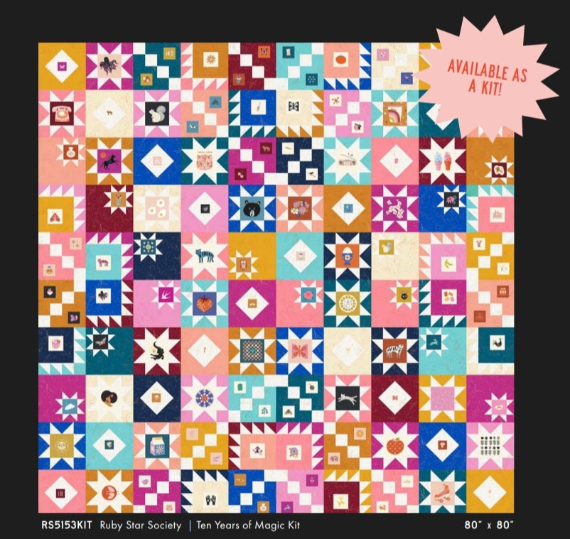 Pre-Order - Ten Years of Magic - Ruby Star Society - Quilt Kit