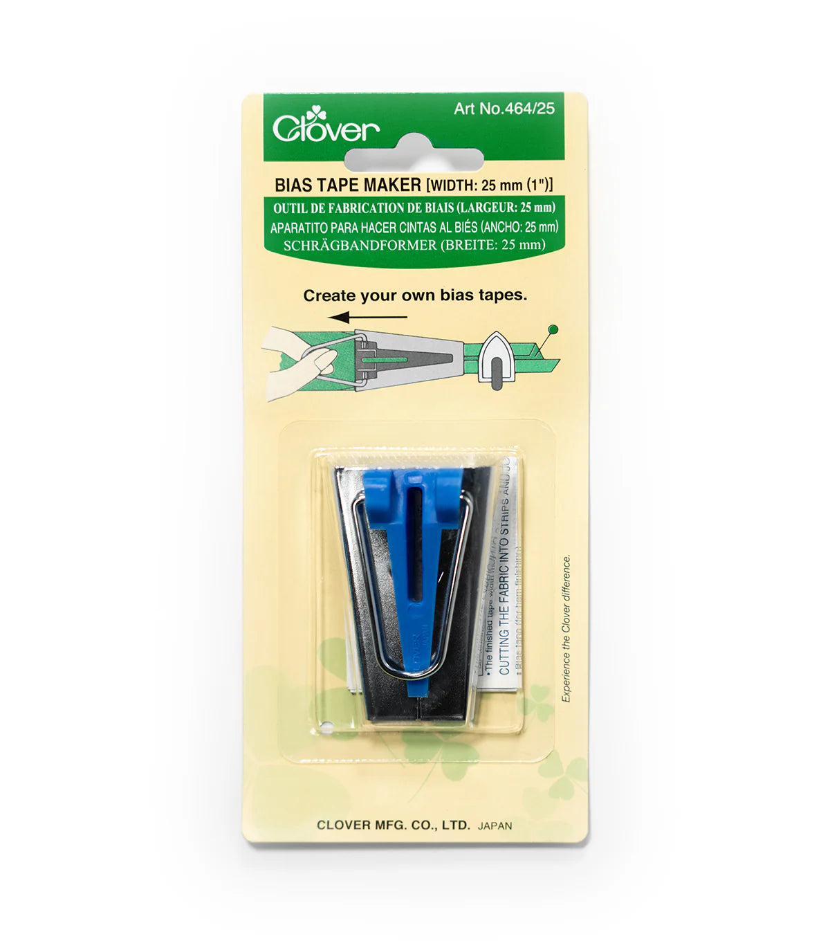 Clover bias tape maker packaging on a white background
