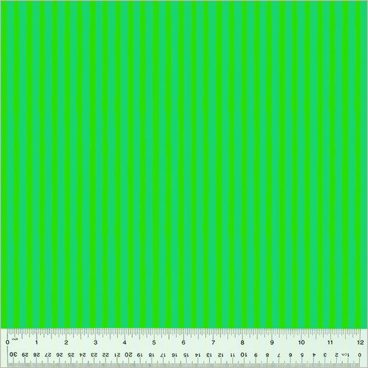 Drawn stripes design. Pasture/Agave color. Light green and green stripes.