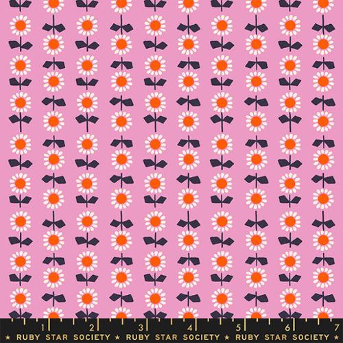 daisy flower stripes on lavender
