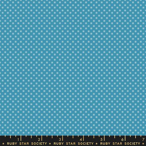 puff daisy dot on blue