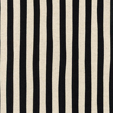 black and natural wide stripe canvas print