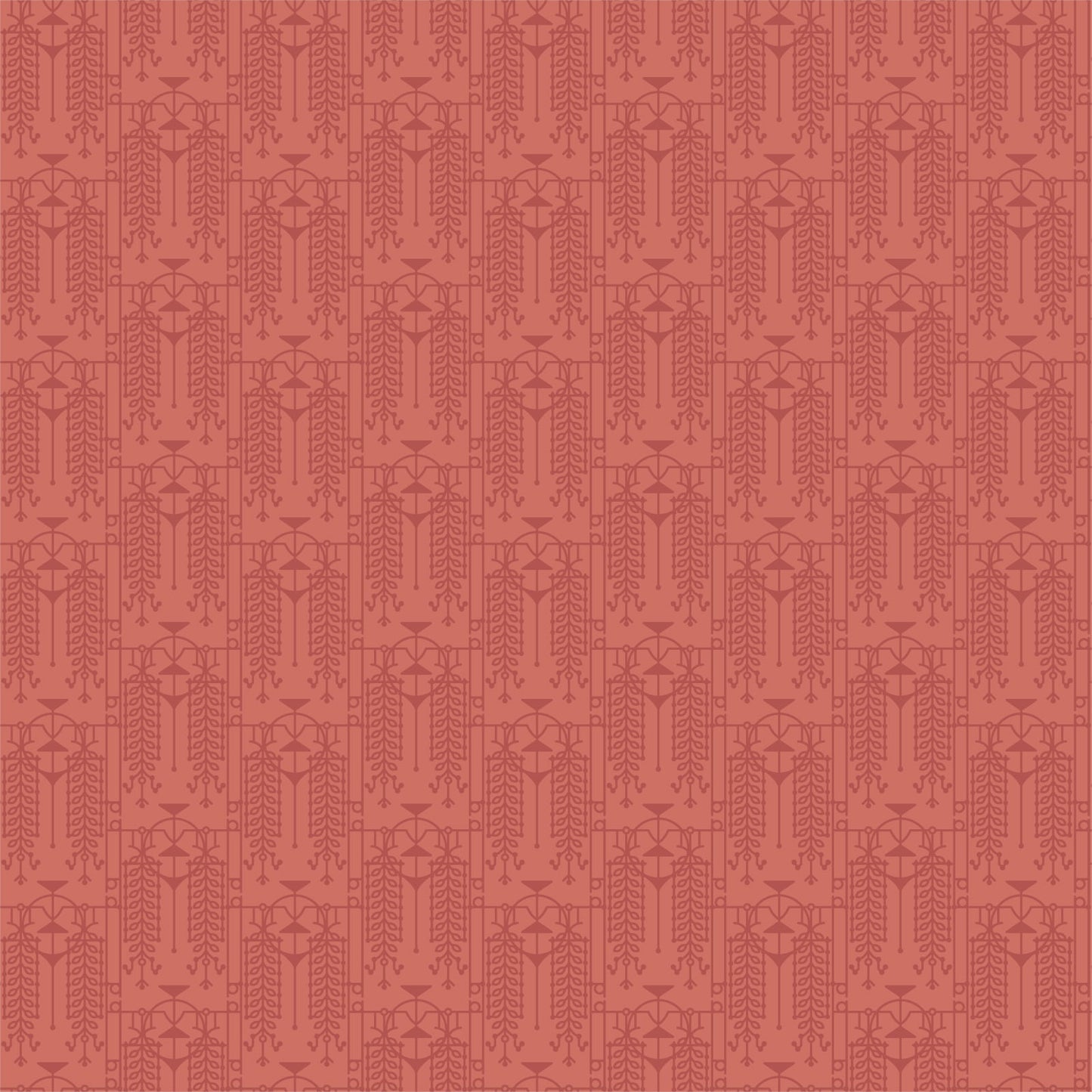 vertical geometric design in pottery red