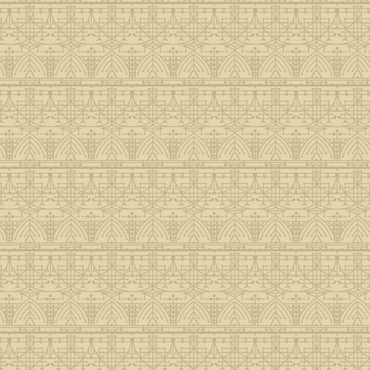 Abstract arched lines in lemon white