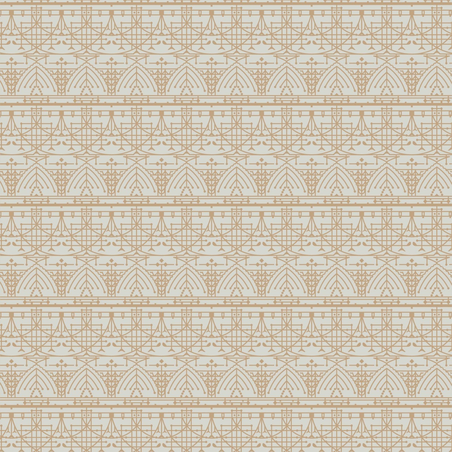 Abstract arched lines in soft gray