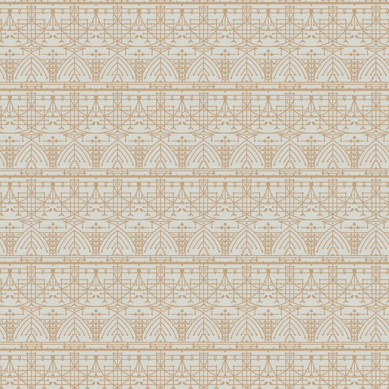 Abstract arched lines in soft gray