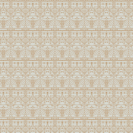 Abstract arched lines in soft gray