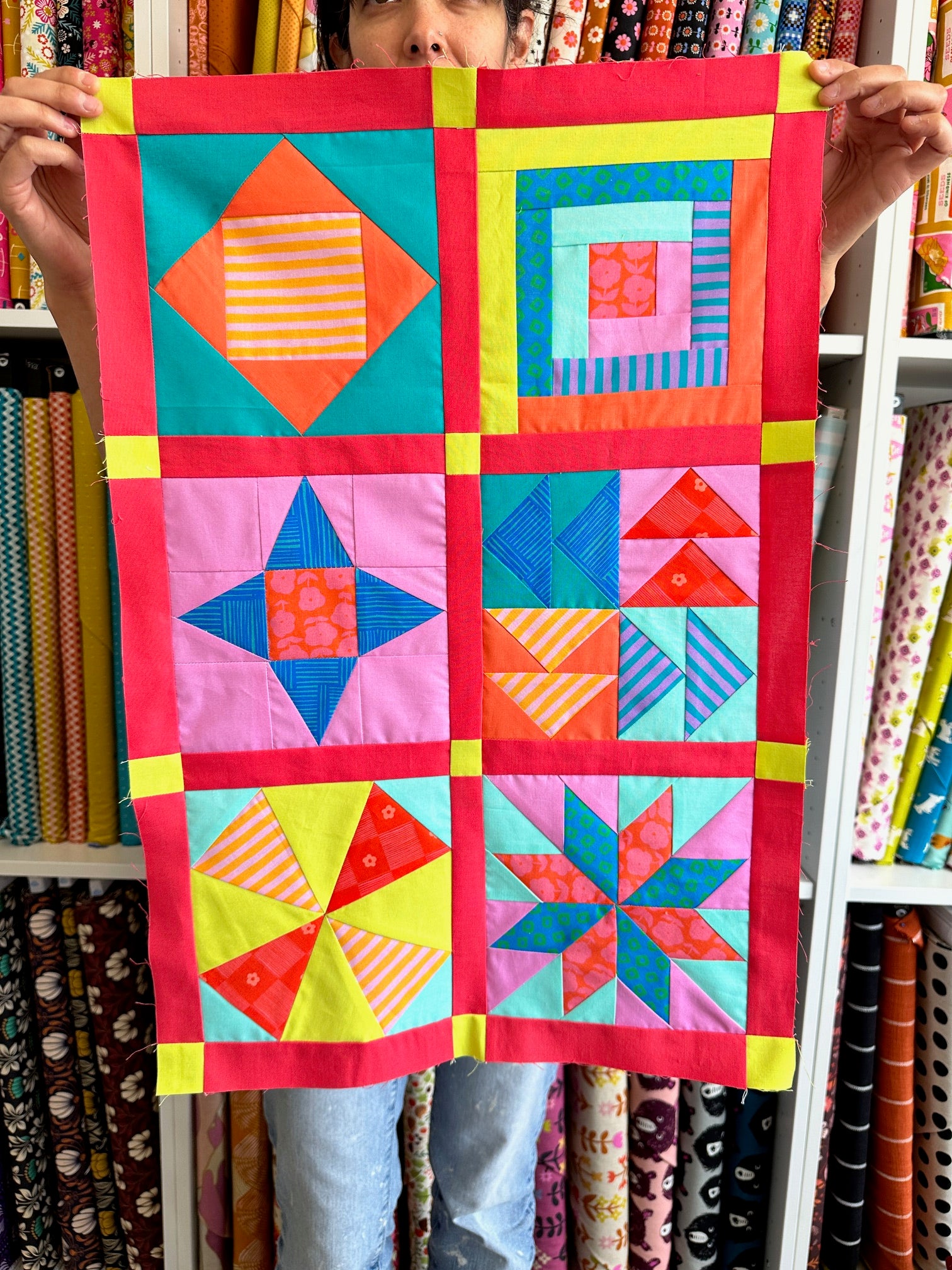 Paper Piecing Quilt Up Close