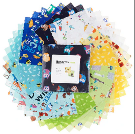 Benartex - Happy Camper  5" Charm Pack