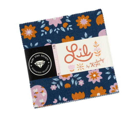 Floral patterned product with a label on a white background