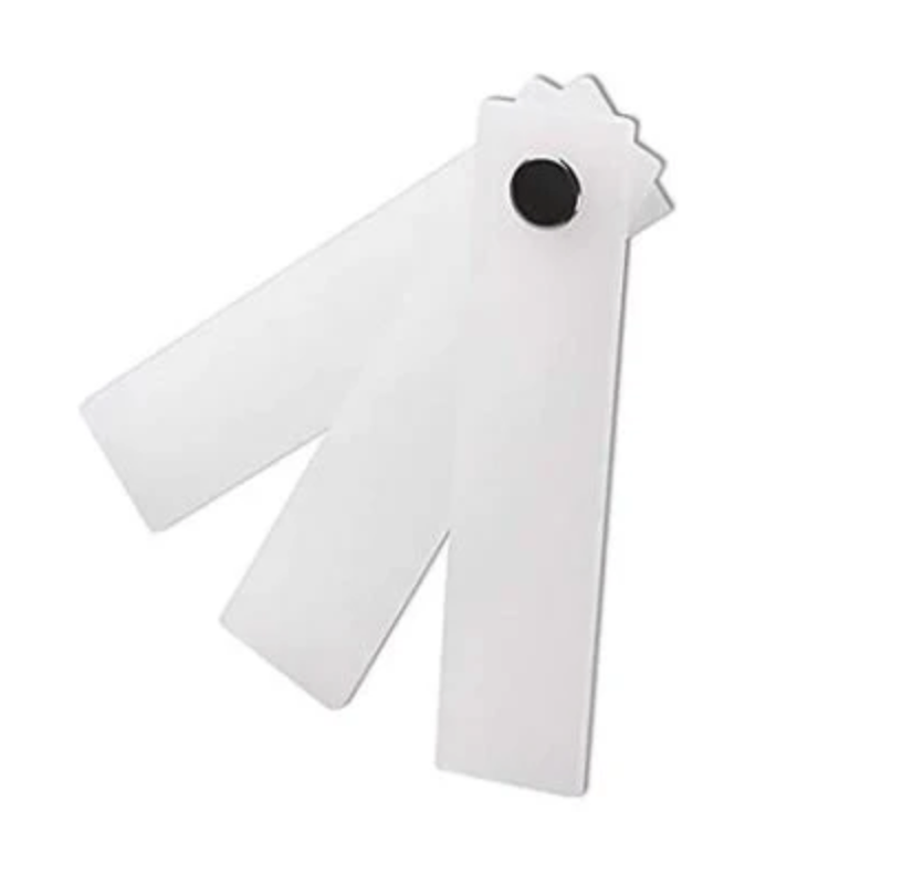 White rectangles with black dots on a white background