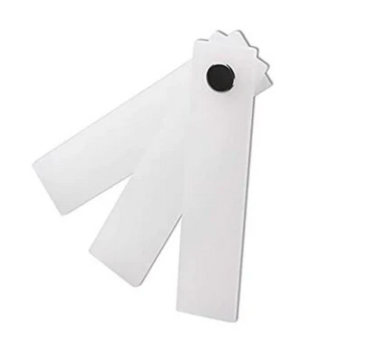 White rectangles with black dots on a white background