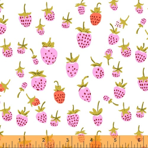 Strawberry (37024A-2) - Heather Ross 20th Anniversary - Heather Ross - Windham Fabrics - half yard quilting fabric