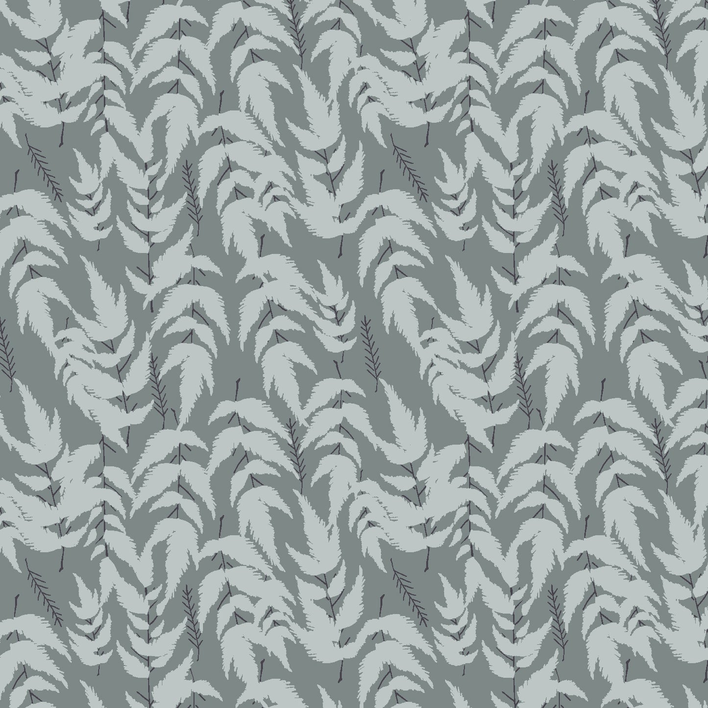 a grey leafy pattern