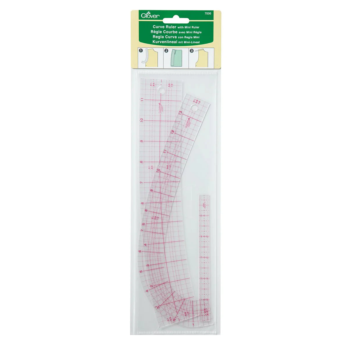 Clover Curve Ruler with Mini Ruler