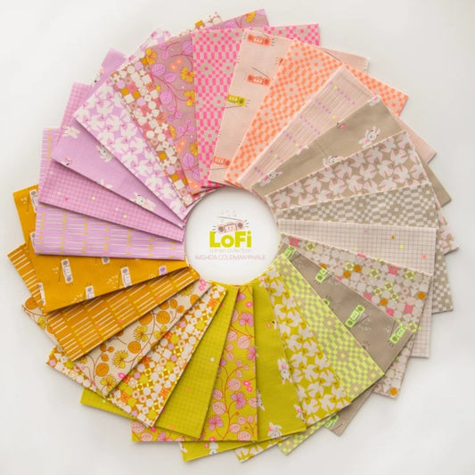 Colorful linen fabrics in lofi linens patterns by Ruby Star Society