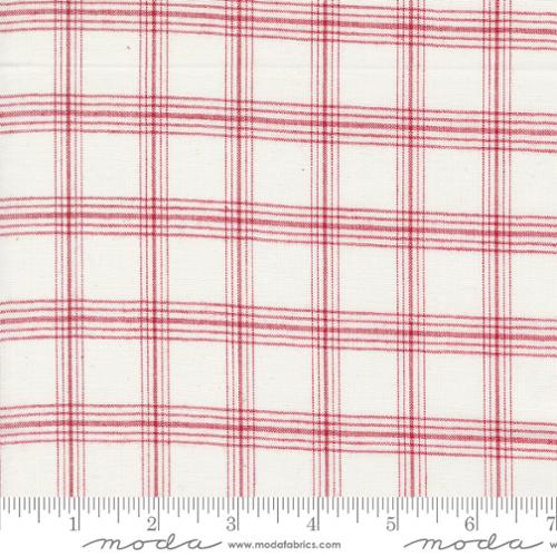 Red and white plaid fabric