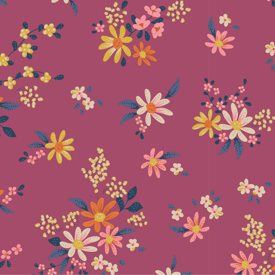 Daisyfield Blenders Plum 100057 - Chic Escape -Tilda - quilting cotton - half yard