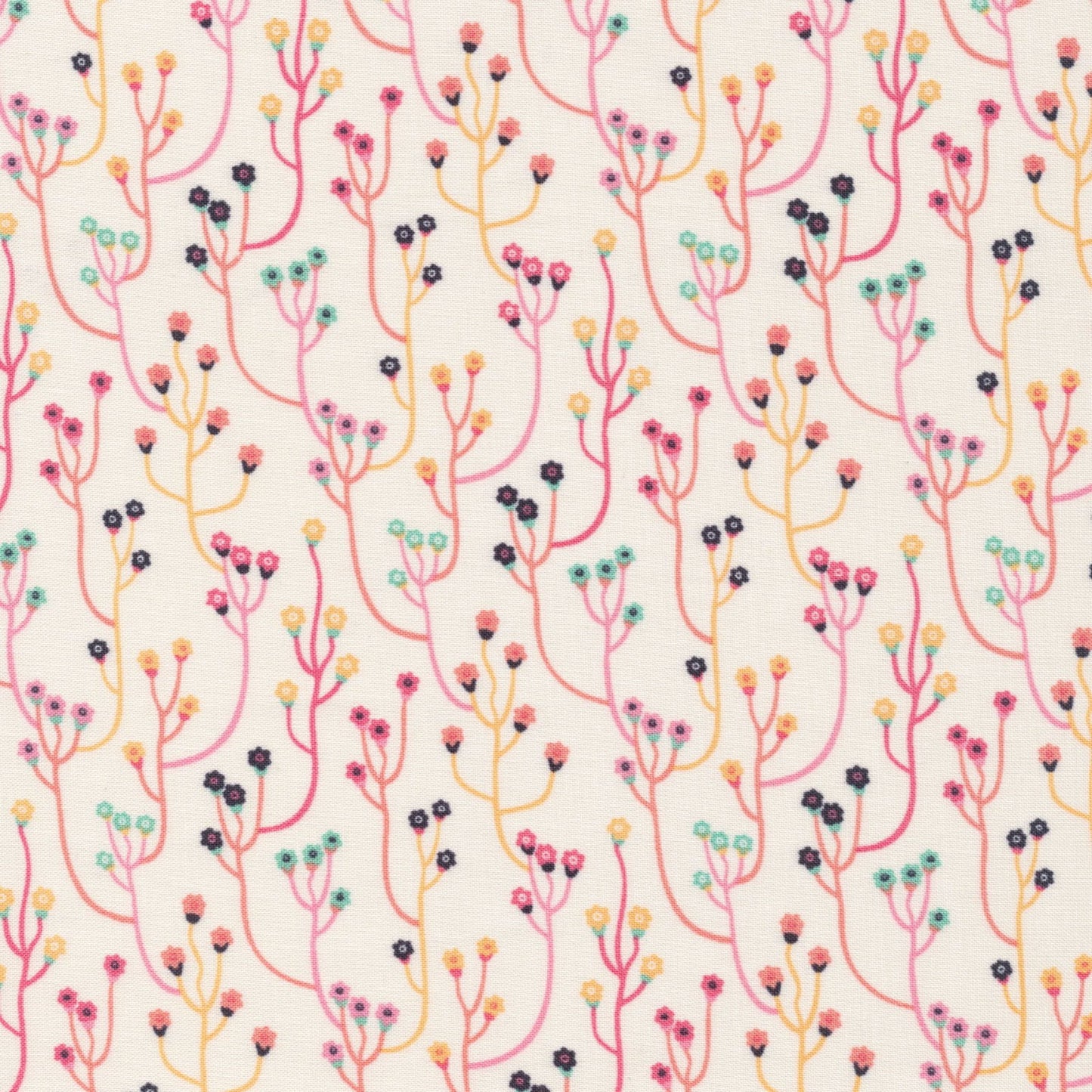 Upward 22010 -Tropical Garden - Sue Gibbins - Cloud 9 Fabrics - GOTS certified organic cotton - half yard quilting fabric - floral