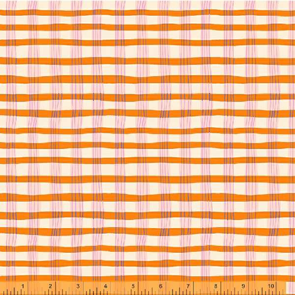 Lilac Painted Plaid - Lucky Rabbit - Heather Ross - Windham Fabrics - half yard quilting fabric
