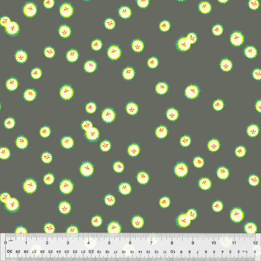 yellow fireflies on grey