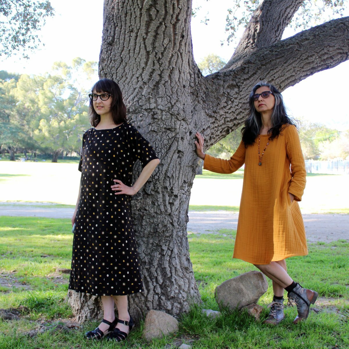 Lana & Darcy in dresses