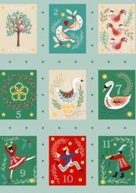 12 Days Panel Gold on Cream- The 12 Days of Christmas - Lewis & Irene –  Quilt'n'Things