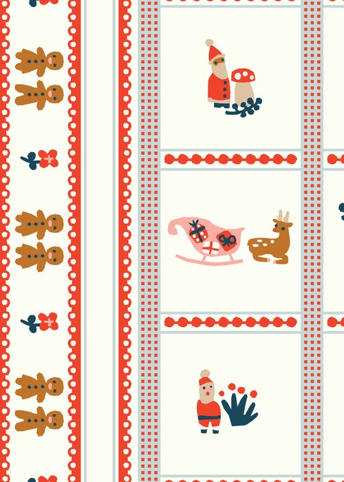 Christmas Trinkets - Christmas Sweater - Little House Cottons - GOTS certified organic cotton poplin - floral - 44" wide