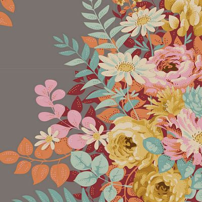 Whimsyflower Grey 100451 - Chic Escape -Tilda - quilting cotton - half yard