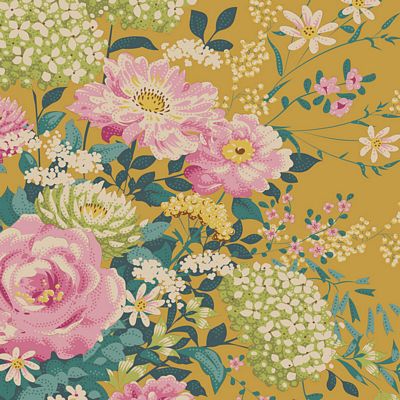 Wildgarden Mustard 100454 - Chic Escape -Tilda - quilting cotton - half yard