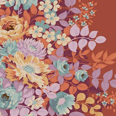Whimsyflower Rust 100458 - Chic Escape -Tilda - quilting cotton - half yard