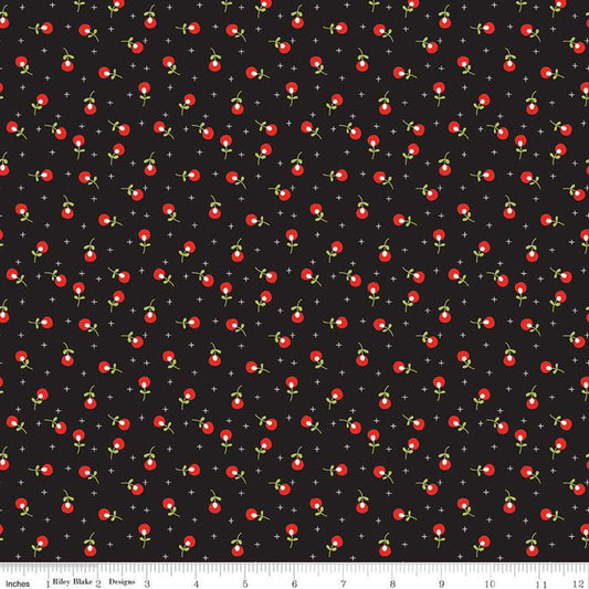 Riley Blake Designs - Merry Little Christmas - Berries (black)