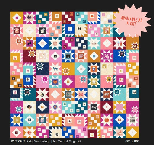 Pre-Order - Ten Years of Magic - Ruby Star Society - Quilt Kit