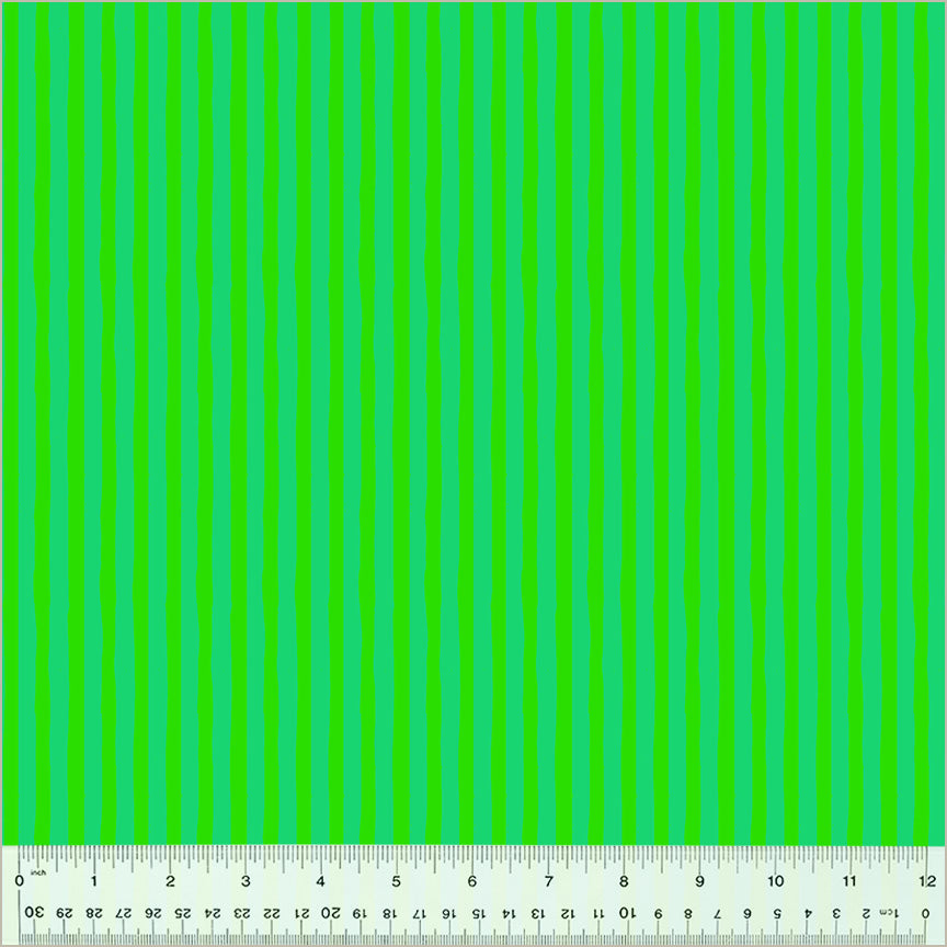 Drawn stripes design. Pasture/Agave color. Light green and green stripes.