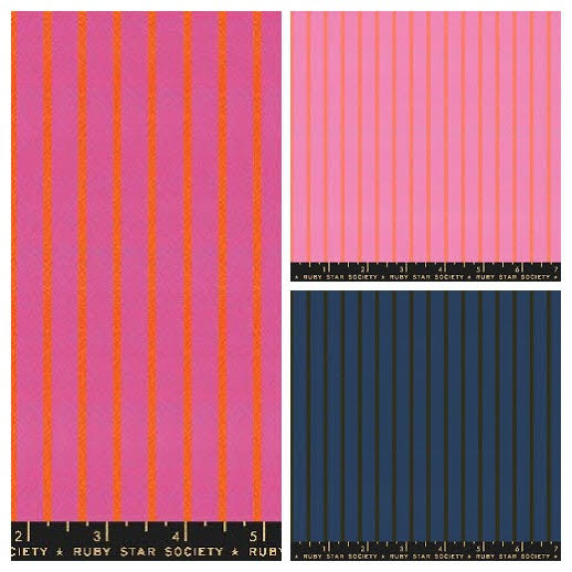 3 stripe colors, orchid, pink, blue