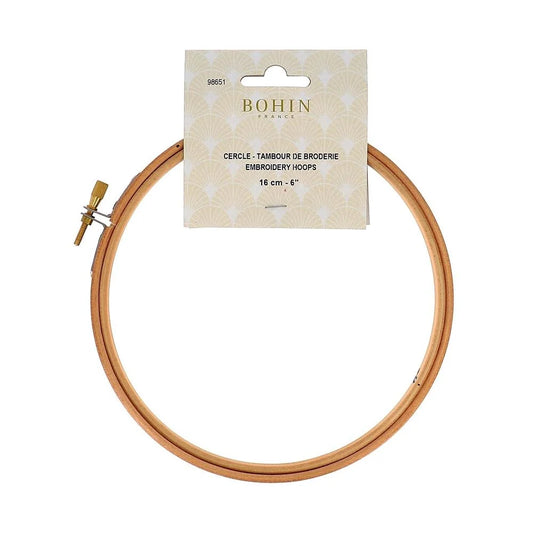 6 inch Bohin wooden embroidery hoop