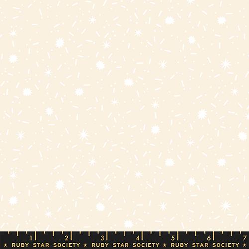 Fabric swatch with a subtle pattern on a beige background, featuring 'Ruby Star Society' branding.