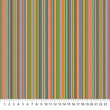 Striped fabric pattern with multicolor vertical stripes on a white background