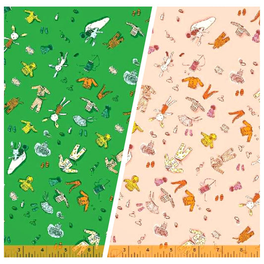 Doll Clothes - Lucky Rabbit - Heather Ross - Windham Fabrics - half yard quilting fabric