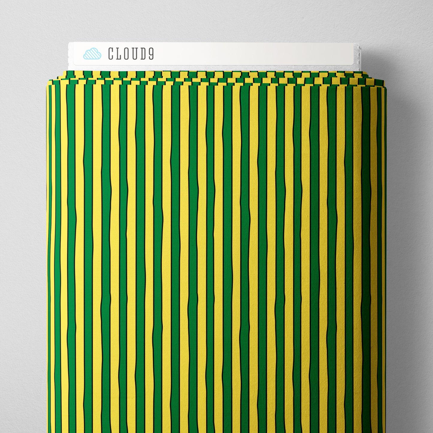 Green and yellow striped product with 'Cloud9' branding on a white background