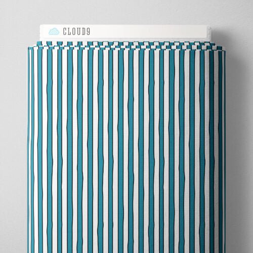 Patterned mattress cover with Cloud9 branding on a beige background