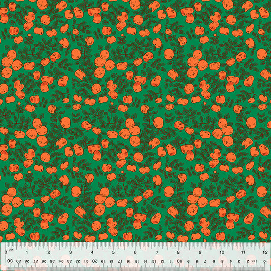 Heather Ross - Forestburgh - Apples (Green)