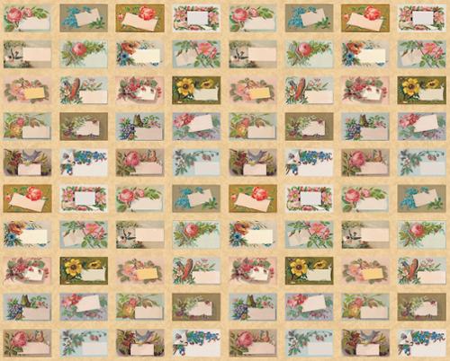 Floral Trade Cards - Flea Market Mix - Moda Fabrics