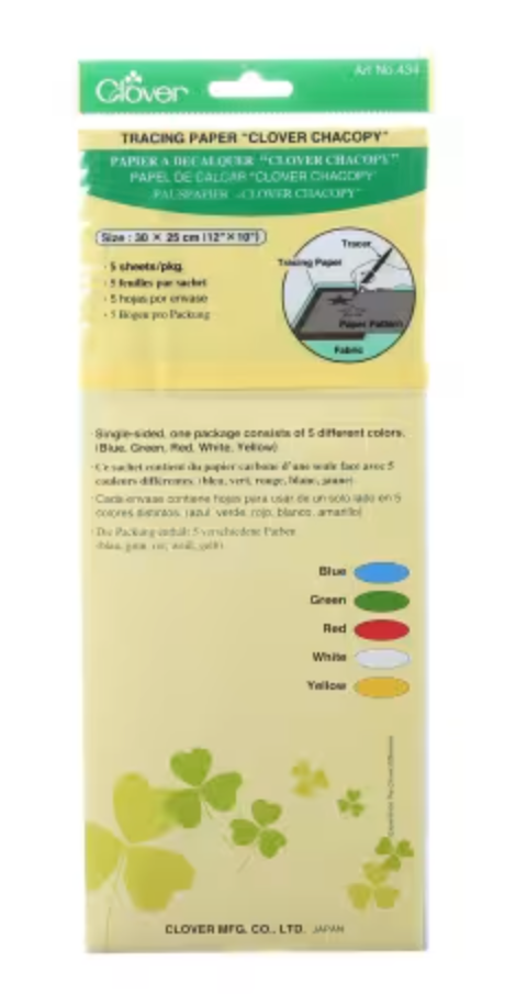 Tracing paper in yellow and green packaging 