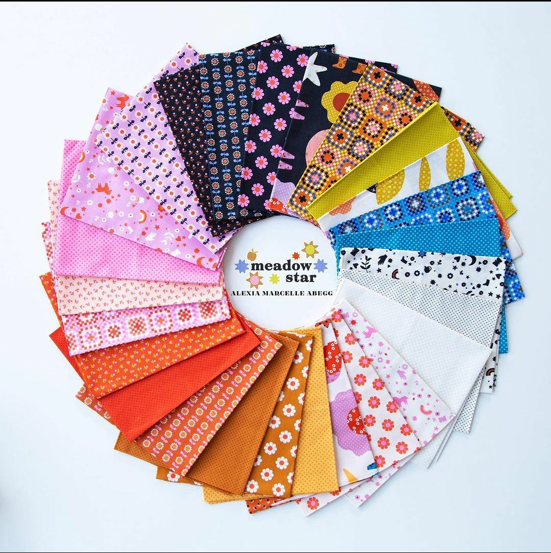 colorful circular fabric splay