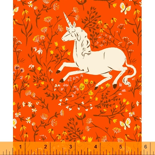 Unicorn (39657A-7) - Heather Ross 20th Anniversary - Heather Ross - Windham Fabrics - half yard quilting fabric