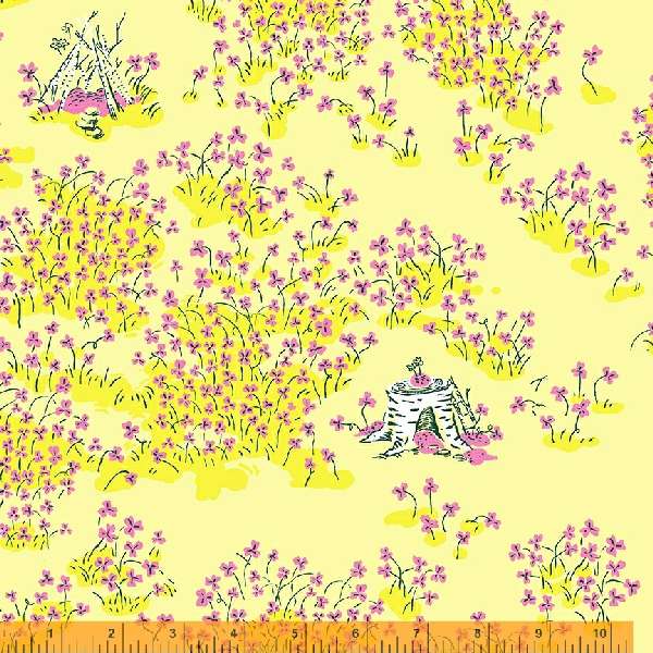 Fairy House - Lucky Rabbit - Heather Ross - Windham Fabrics - half yard quilting fabric