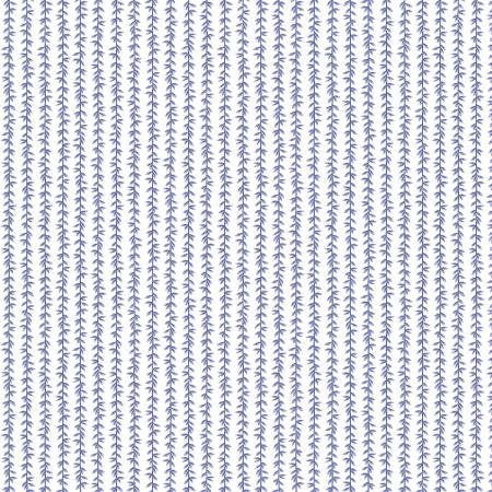 Straight violet vines against a white background