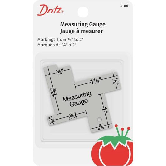 Measuring gauge on Dritz packaging with brand logo.