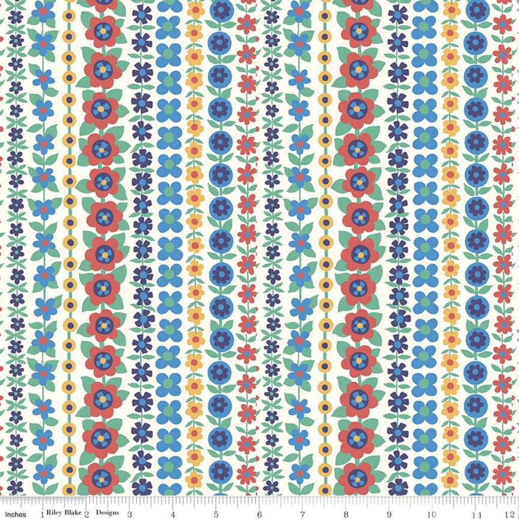 Carnaby Soho Stripe C - Bohemian Brights - Liberty of London - Riley Blake Designs - yard fabric - quilting cotton